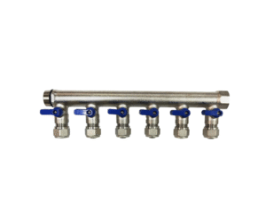 Manifold PEX metálico Frío E3/4 - S1/2"